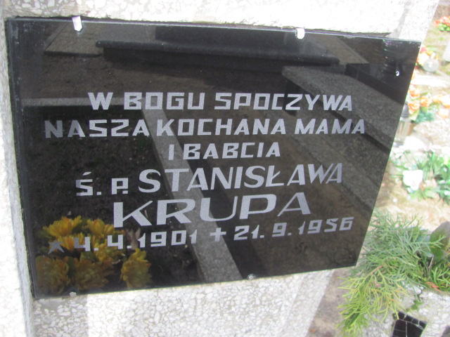 Stanisława Krupa 1901 Ostróda Gmina - Grobonet - Wyszukiwarka osób pochowanych