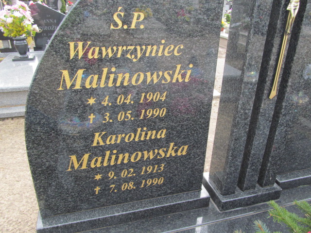 Karolina Malinowska 1913 Ostróda Gmina - Grobonet - Wyszukiwarka osób pochowanych