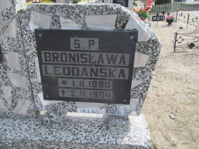 Bronisława Leodańska 1890 Ostróda Gmina - Grobonet - Wyszukiwarka osób pochowanych